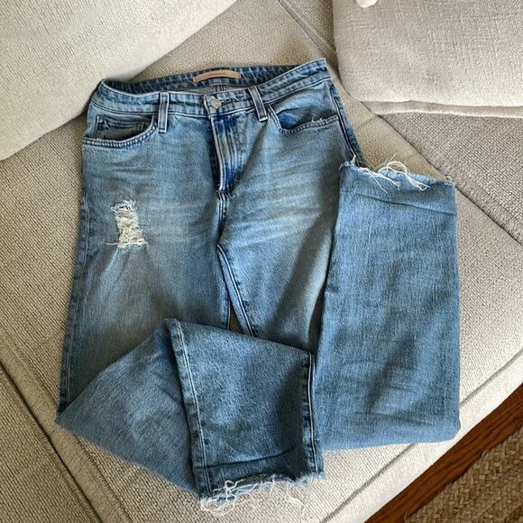 JOES JEANS The Niki Mid-Rise Boyfriend Distressed Light Blue Jeans Size 26 - Picture 1 of 7